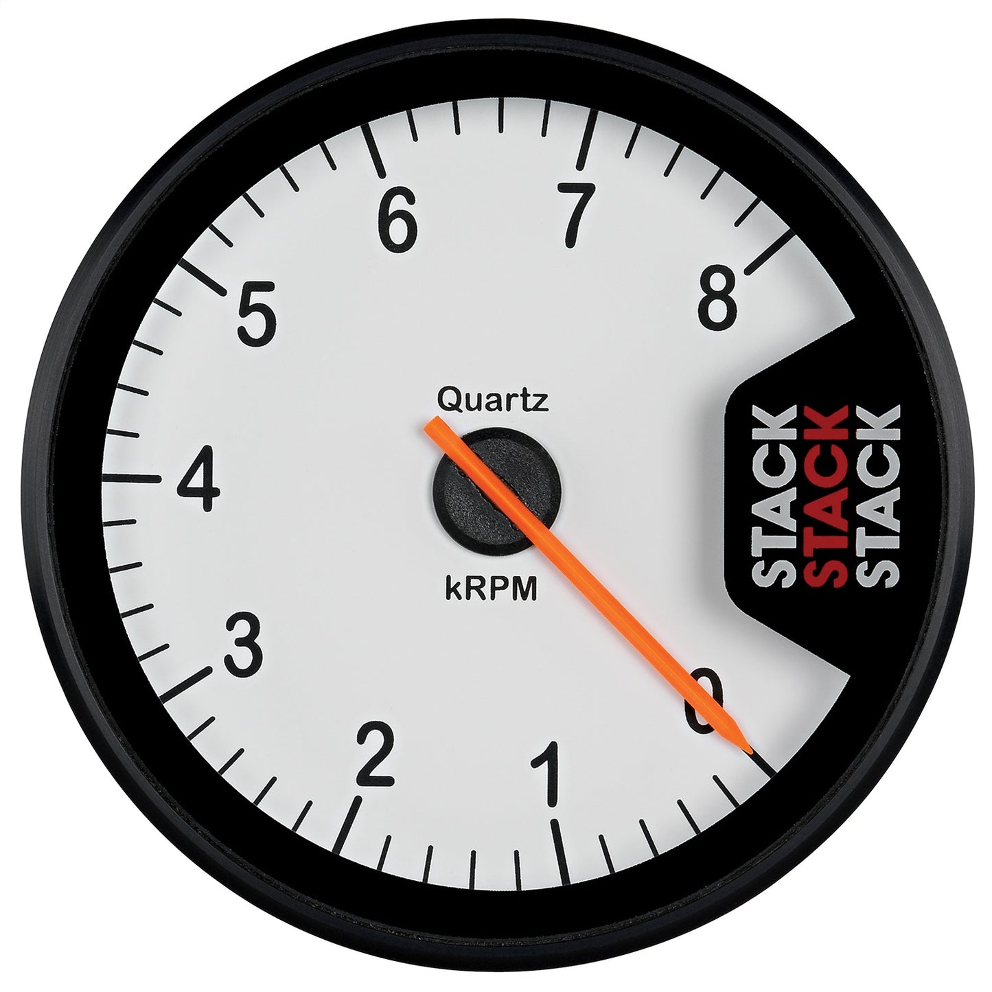 Stack TACHOMETER CLUBMAN 80MM WHITE 0-8K RPM ST200-08W