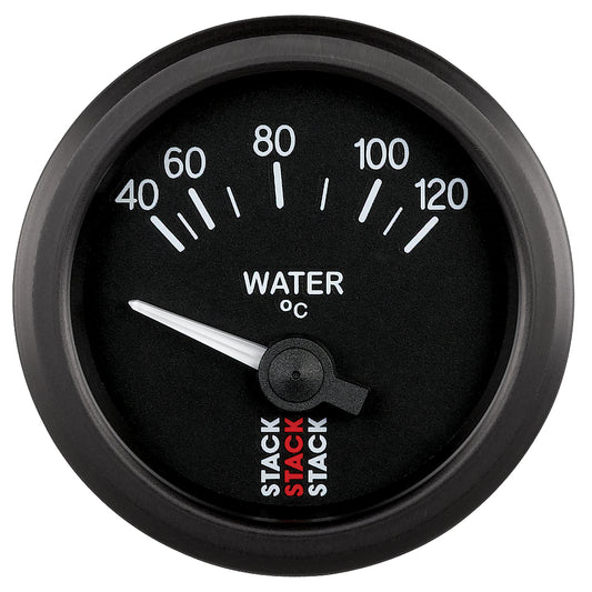 Stack WATER TEMP ELECTRIC 52MM BLK 40-120 Celsius M10 MALE ST3207