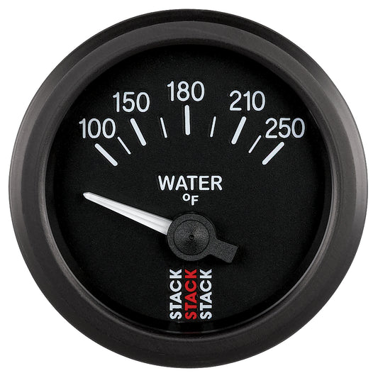 Stack WATER TEMP ELECTRIC 52MM BLK 100-250 Farinihieht 1/8 in. NPTF ST3208
