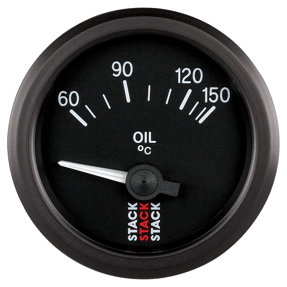 Stack OIL TEMP ELECTRIC 52MM BLK 60-150 Celsius M10 MALE ST3209