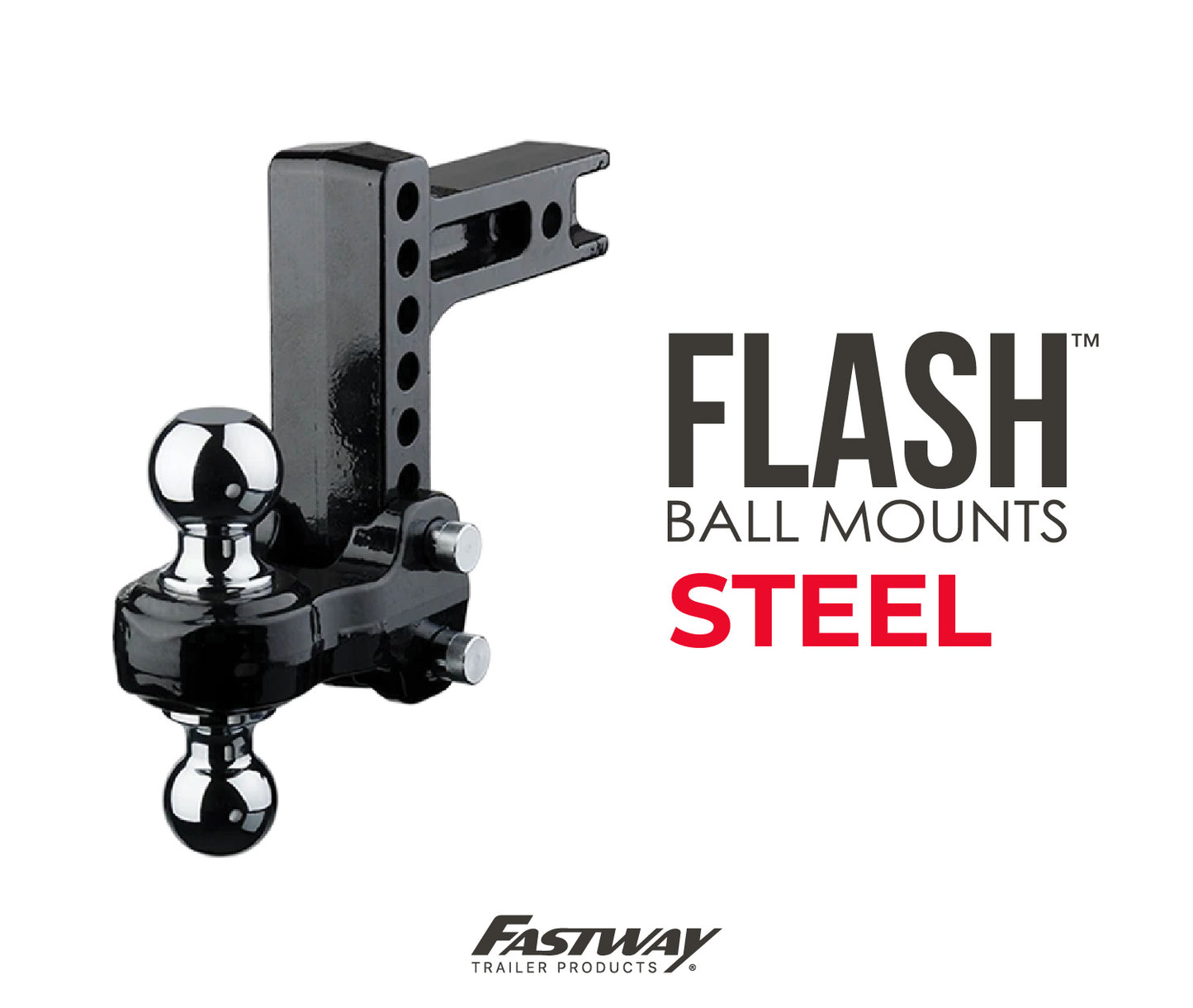 Fastway Trailer - Flash 6" Solid Steel 2.5" Shank 2" And 2-5/16" Chromed Balls 49-00-5625