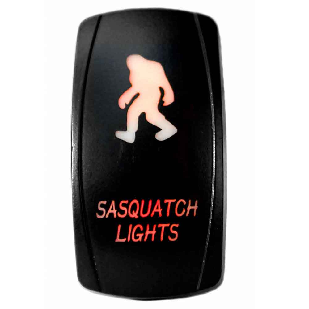 Quake LED - QRS307 - Rocker Switch Sasquatch 2 Way 5 Pin Red