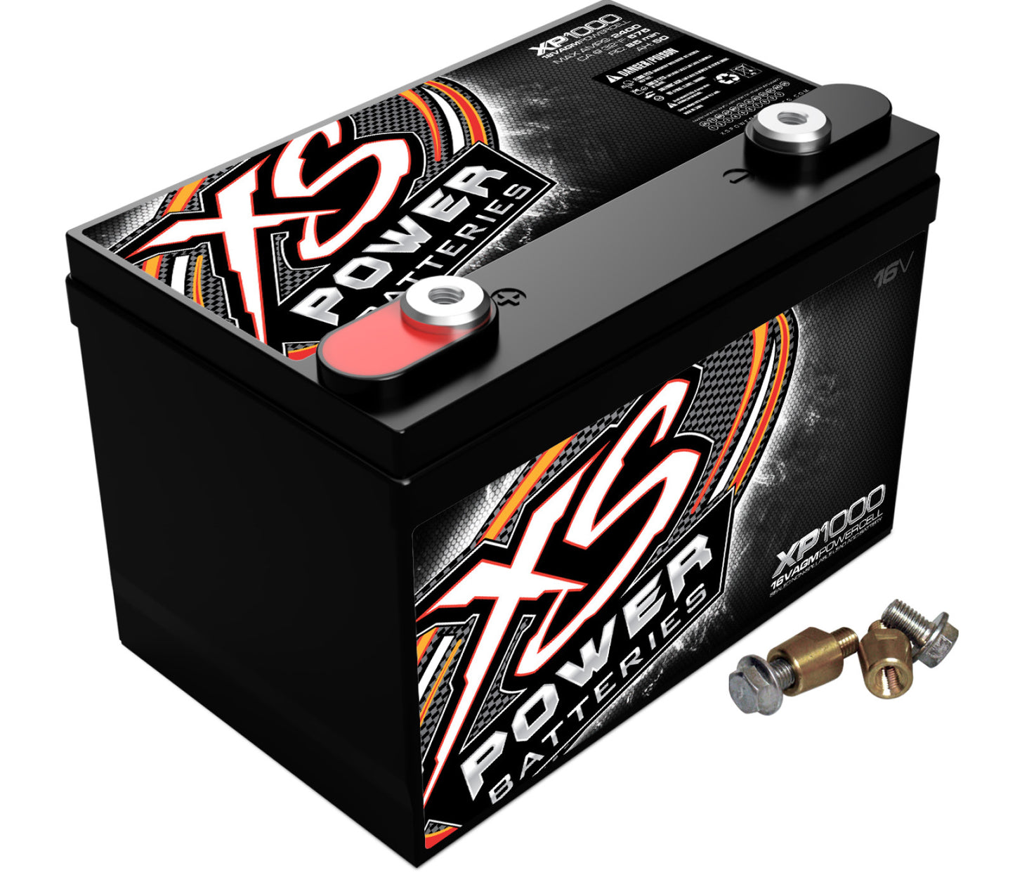 XS Power Batteries 16V AGM Batteries - 3/8" Stud Terminals Included 2400 Max Amps XP1000