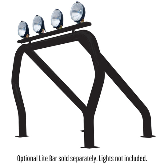 Go Rhino 9609560SSB Single Bar/Single Kicker (Between Wheel Wells) Black Powdercoat