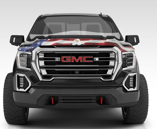 Stampede 3022-30 Vigilante Premium Hood Protector American Flag W/Eagle For 19-23 GMC Sierra 1500