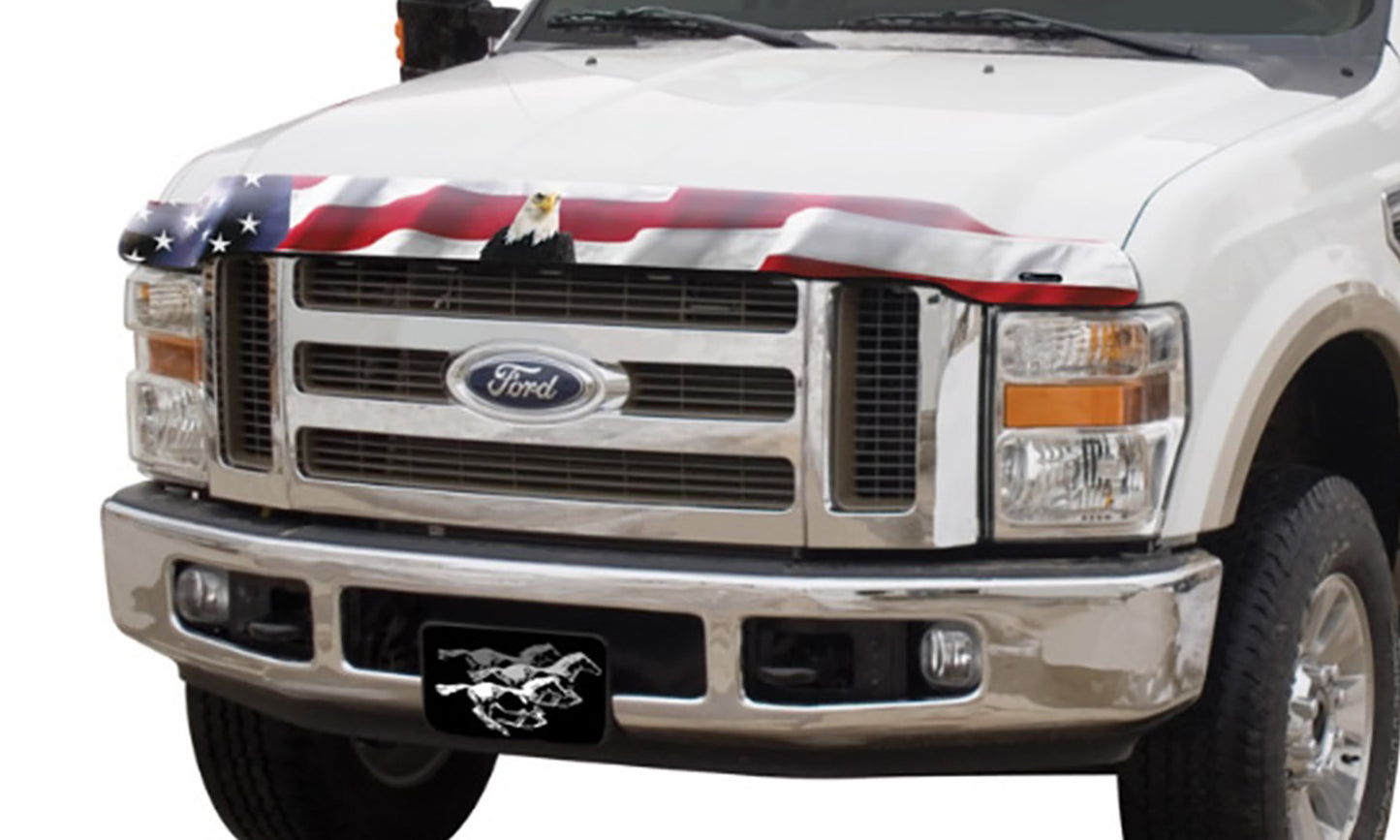 Stampede 2149-30 Vigilante Premium Hood Protector American Flag W/Eagle For 2009-2014 Ford F-150 (Excludes Raptor Model)