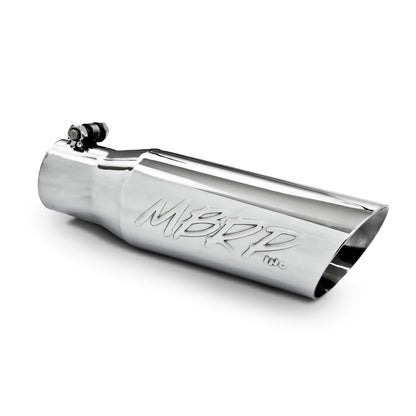 MBRP Exhaust Tip; 3in. O.D. Dual Wall Angled 2in. inlet 12in. length; T304 T5106