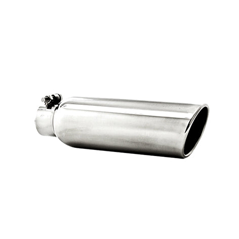 MBRP Exhaust 3.5in. OD; 2.25in. inlet; 12in. in length; Angled Cut Rolled End; Clampless-no weld; T304 T5147