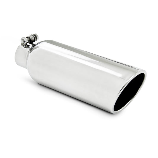 MBRP Exhaust 4in. OD; 2.25in. inlet; 12in. in length; Angled cut Rolled End; Clampless-no weld; T304 T5149