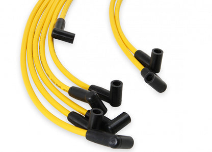 ACCEL Spark Plug Wire Set - 8mm - Super Stock - Graphite Core - Yellow with HEI Style Boots- 4049