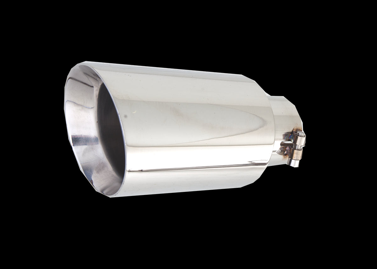 XFORCE Round Angle Cut Double Wall With 21/2" Slip Joint Inlet (Short Tip); Exhaust Tail Pipe Tip TS-AW4SJ-63