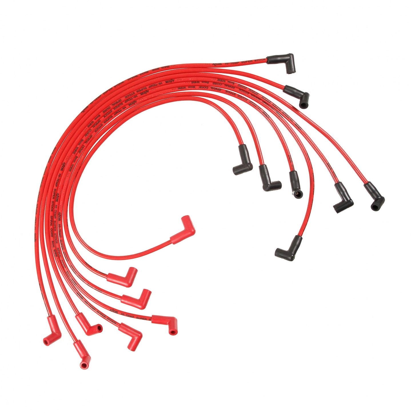 ACCEL Spark Plug Wire Set - Super Stock Spiral 8mm - Holden V8 - Red 5148R
