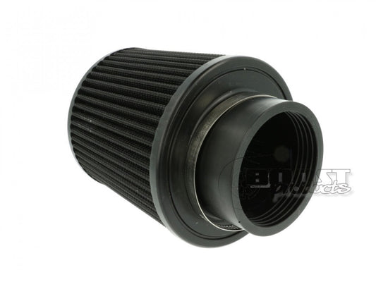 BOOST products Universal Air Filter 76mm (3") ID Connection, 127mm (5") Length, Black IN-LU-127-076