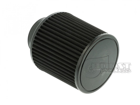 BOOST products Universal Air Filter 76mm (3") ID Connection, 127mm (5") Length, Black IN-LU-127-076