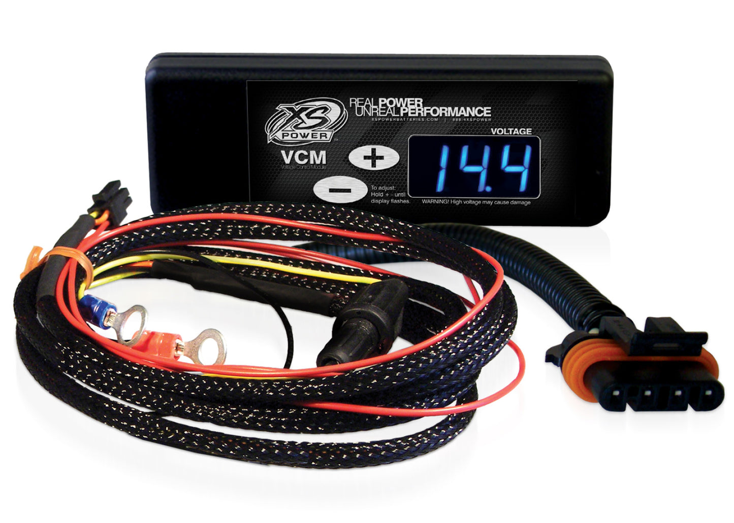 XS Power Batteries Controller and Harness for GM "D" & "AD" 4 Pin Alternators (1995 to 2008), Blue Display XSP320-313