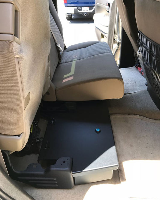 ESP Truck Accessories Lockable Metal Truck Storage For Under The Back Seat With 3 Compartments USTNDDC-01
