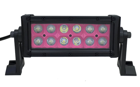 Quake LED - QUU585 - 8 Inch LED Light Bar Dual Row 36 Watt Combo Pink Reflector Ultra Color Series