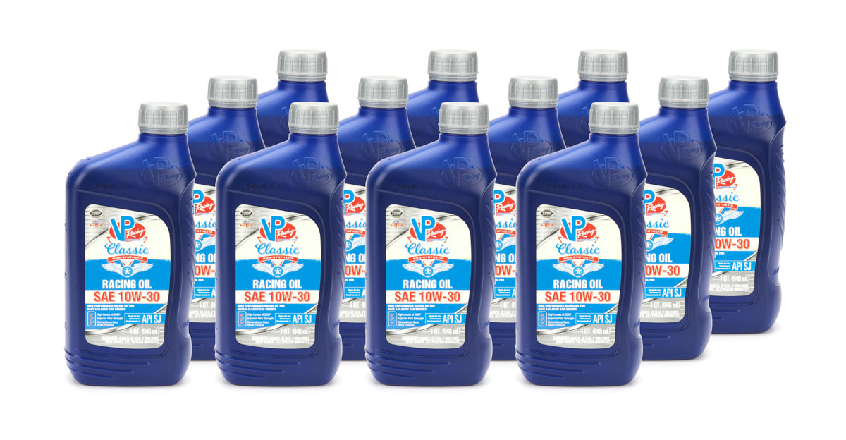 VP Racing SAE10W30 Classic Non-Synthetic Racing 12/Qts Case 2679