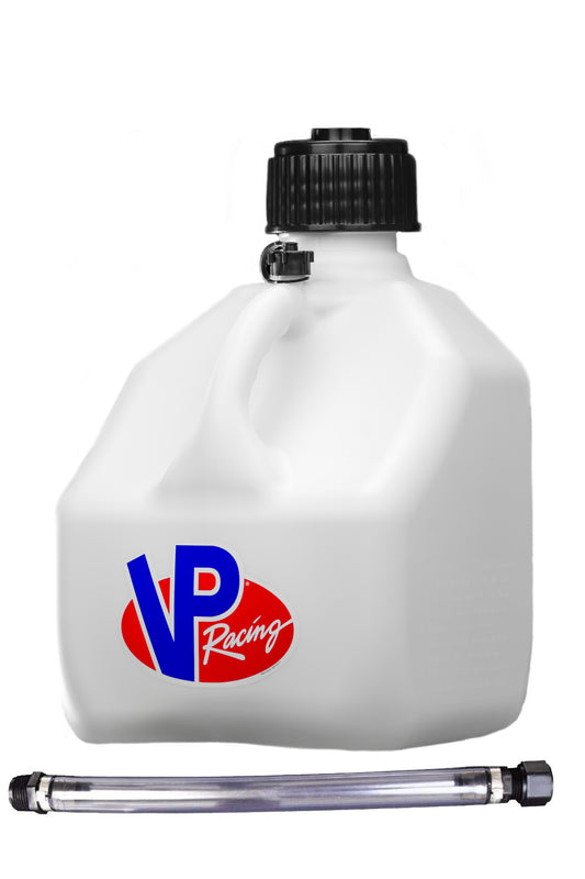 VP Racing White VPSQ 3Gal MS Cntnr W/ DLX Hose 4173-CA