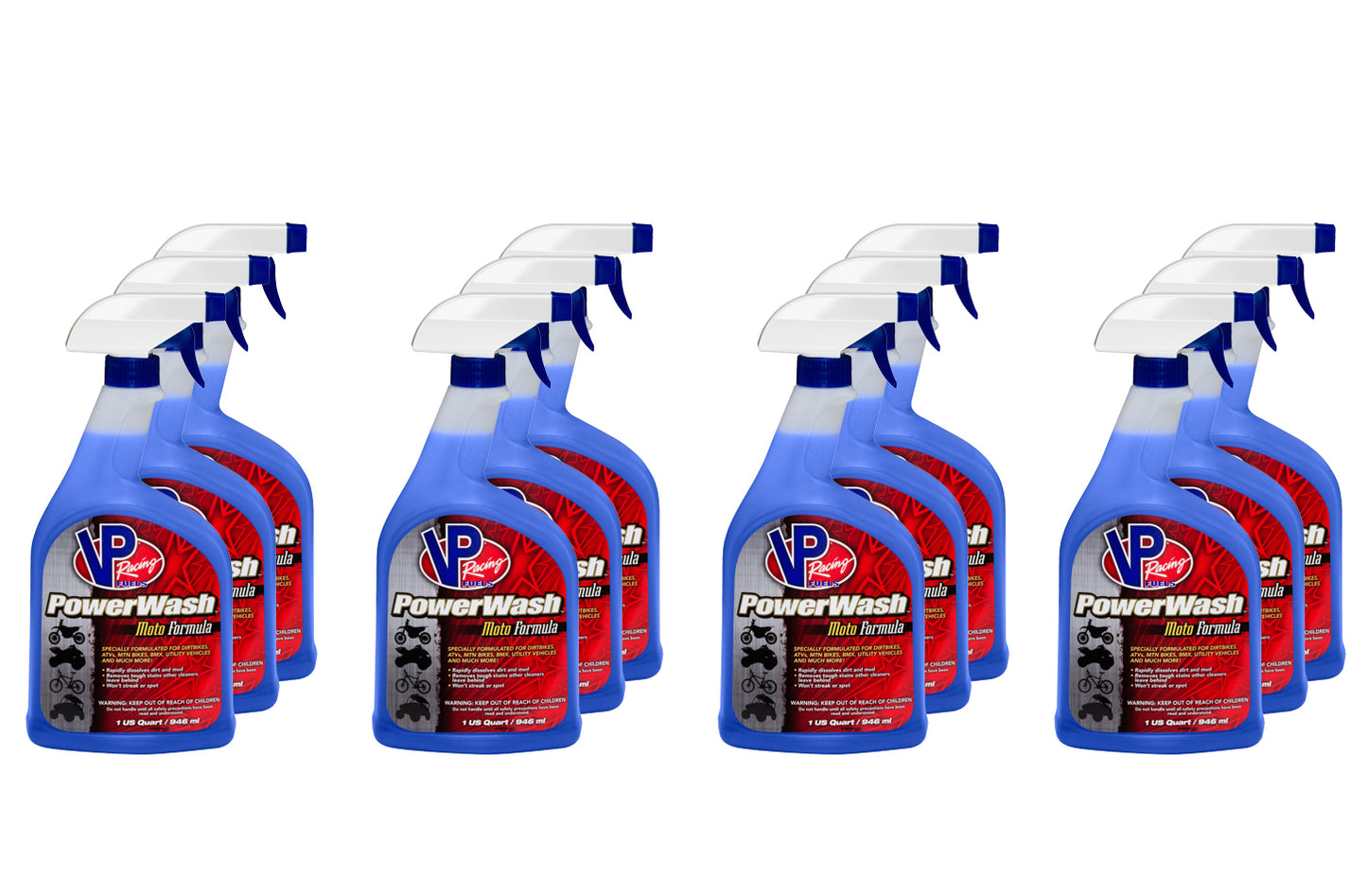 VP Racing Pwr Wash Liquid Moto 12/32ozCS M10027