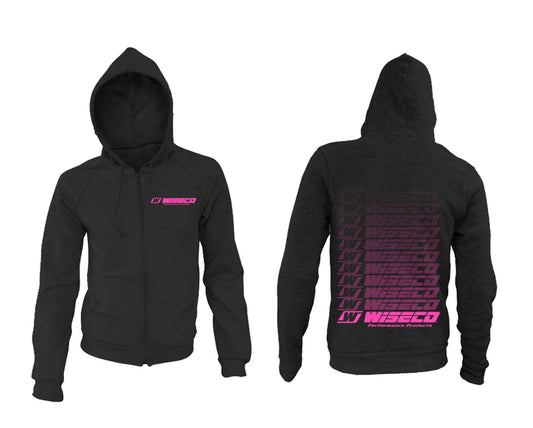 Wiseco Zip Up Hoodie Gradient Design Pink 4X-Lrg W90044XL-P