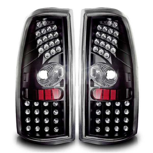 WINJET 1999-2003 GMC Sierra LED Tail Light - Black/Clear WJ20-0006-04-1605