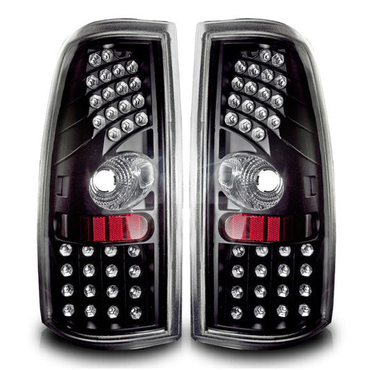 WINJET 1999-2003 GMC Sierra LED Tail Light - Black/Clear WJ20-0006-04-1605