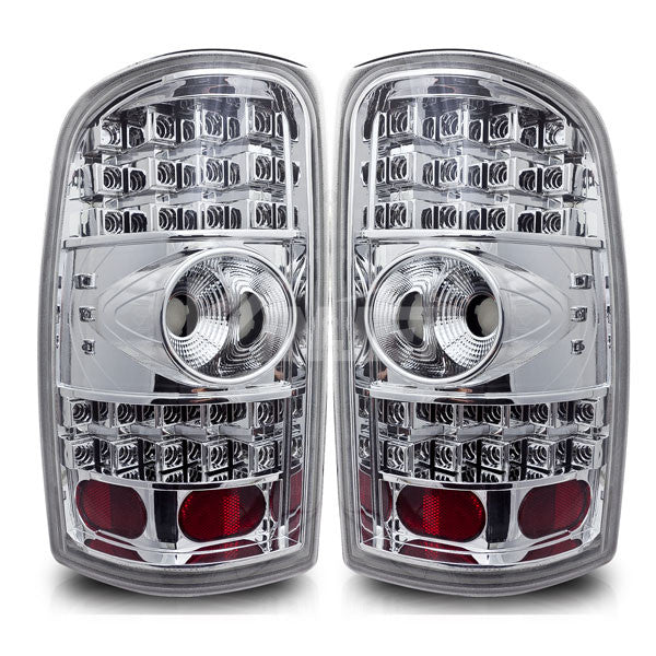 WINJET CHEVROLET 2000-2006 SUBURBAN/TAHOE, GMC 2000-2006 YUKON LED Tail Light - Chrome/Clear CTWJ-0007-CC