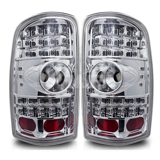 WINJET CHEVROLET 2000-2006 SUBURBAN/TAHOE, GMC 2000-2006 YUKON LED Tail Light - Chrome/Clear CTWJ-0007-CC