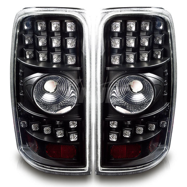 WINJET CHEVROLET 2000-2006 SUBURBAN/TAHOE, GMC 2000-2006 YUKON LED Tail Light - Black/Clear CTWJ-0007-BC