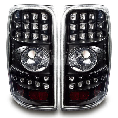 WINJET CHEVROLET 2000-2006 SUBURBAN/TAHOE, GMC 2000-2006 YUKON LED Tail Light - Black/Clear CTWJ-0007-BC