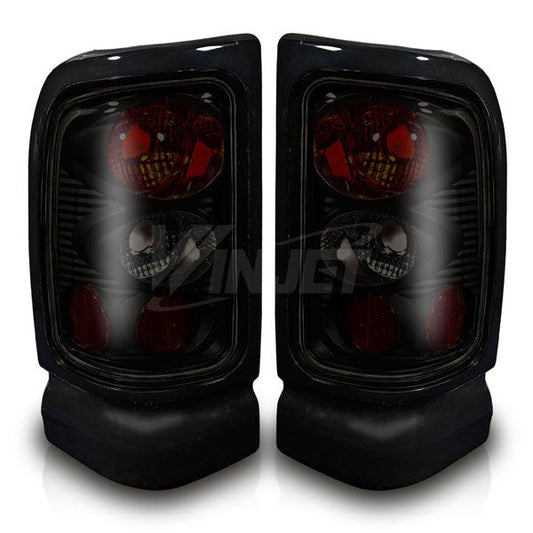 WINJET 1994-2001 Dodge Ram 1500 2500 3500 Altezza Tail Light - Black/Smoke CTWJ-0012-BS