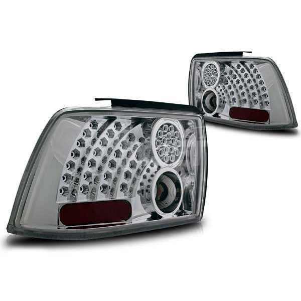 WINJET 1999-2004 Ford Mustang LED Tail Light - Chrome/Clear WJ20-0019-01-1097