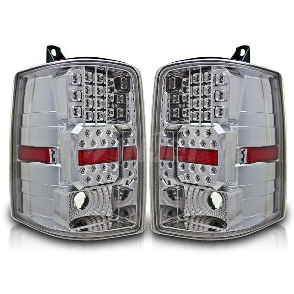 WINJET 1997-1998 Jeep Grand Cherokee LED Tail Light - Chrome/Clear CTWJ-0038-CC