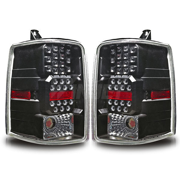 WINJET 1997-1998 Jeep Grand Cherokee LED Tail Light - Black/Clear WJ20-0038-04-1117