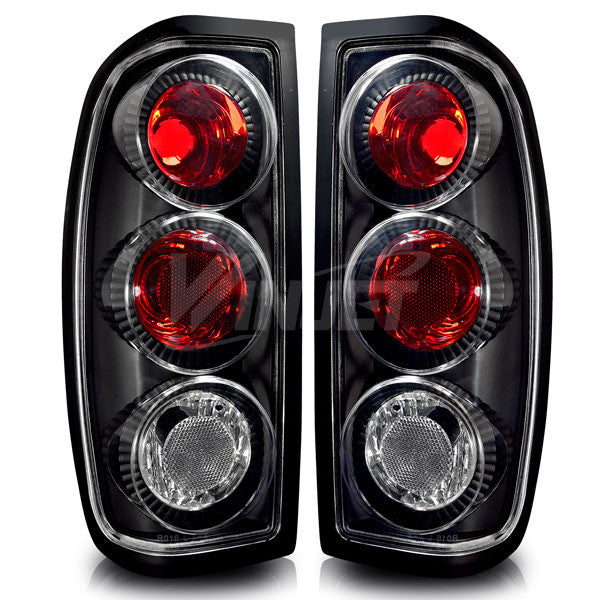 WINJET 1998-2004 Nissan Frontier Altezza Tail Light - Black/Clear CTWJ-0043-BC