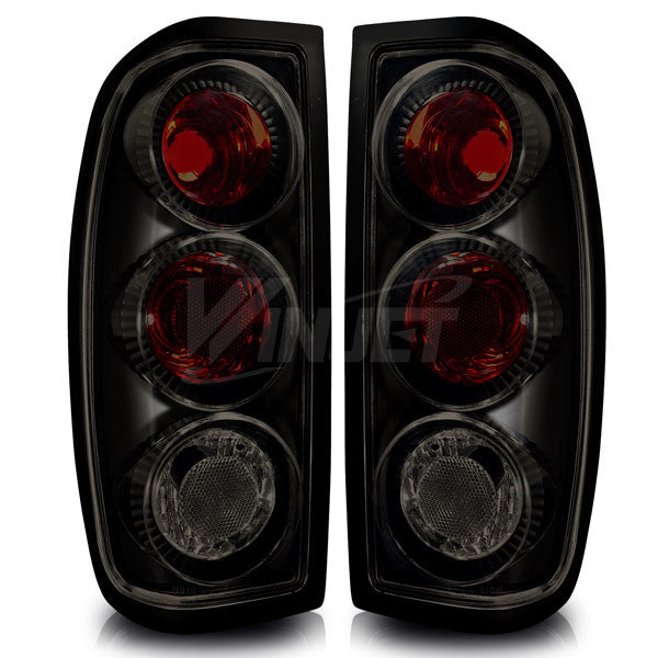 WINJET 1998-2004 Nissan Frontier Altezza Tail Light - Black/Smoke CTWJ-0043-BS