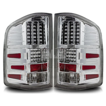 WINJET 2007-2012 Chevrolet Silverado LED Tail Light - Chrome/Clear WJ20-0067-01-1155