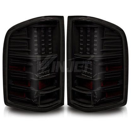 WINJET 2007-2013 Chevrolet Silverado LED Tail Lights - (Black / Smoke) CTWJ-0067-BS