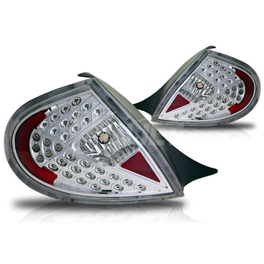 WINJET 2000-2002 Dodge Neon LED Tail Light - Chrome/Clear CTWJ-0110-CC