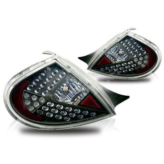 WINJET 2000-2002 Dodge Neon LED Tail Light - Black/Clear CTWJ-0110-BC