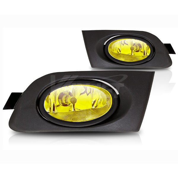 WINJET 2001-2003 Honda Civic 2/4Dr Fog Light -Wiring Kit Included - Yellow CFWJ-0036-Y