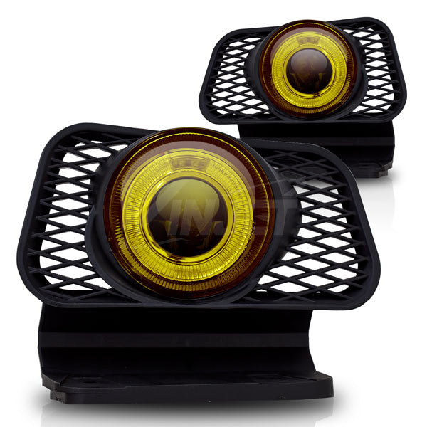 WINJET 2002-2006 Chevrolet Avalanche Halo Projector Fog Light - Yellow WJ30-0057-12-1201