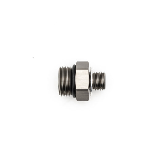 Deatschwerks 8AN ORB Male to M12 X 1.5 Metric Male (Incl O-Ring and Crush Washer), Anodized DW Titanium DEW-6-02-0608