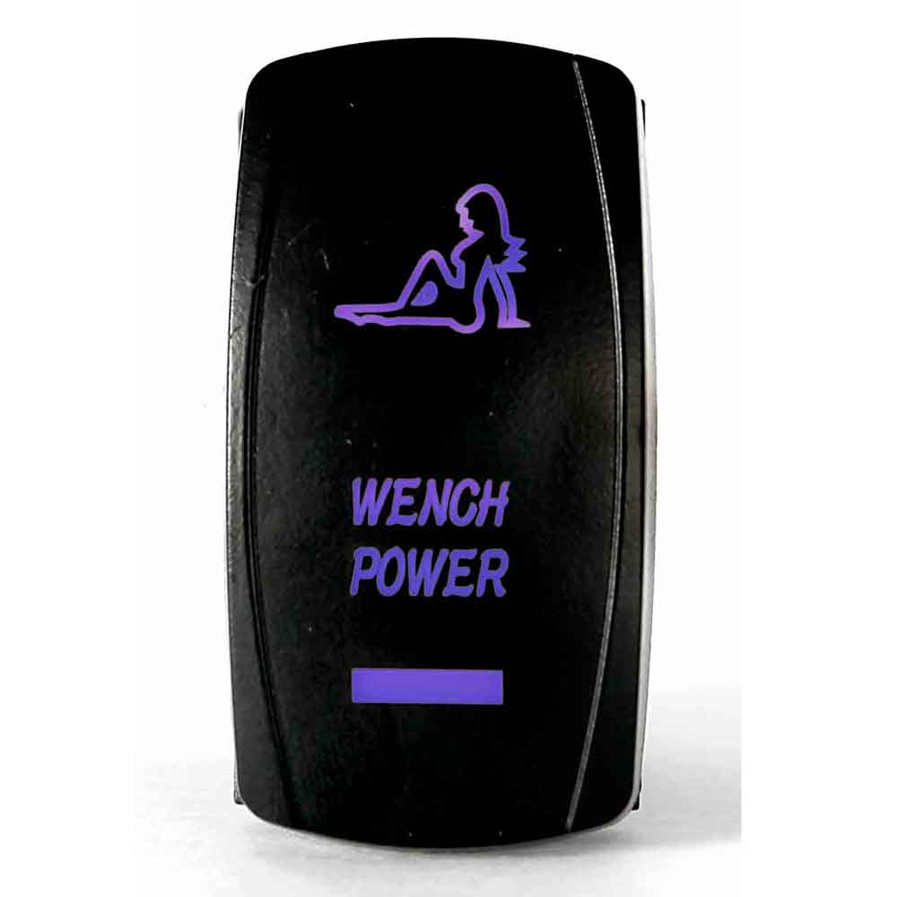 Quake LED - QRS286 - Rocker Switch Wench Power 2 Way 5 Pin Blue