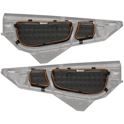 UTV Door Bags For Can-Am X3 Front Pair Driver and Passenger with PALS/MOLLE and Lockable Interior Pistol Pocket Orange