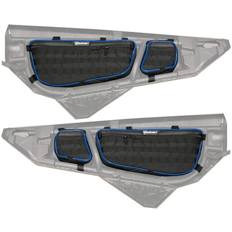 UTV Door Bags For Can-Am X3 Front Pair Driver and Passenger with PALS/MOLLE and Lockable Interior Pistol Pocket Blue