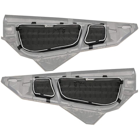 UTV Door Bags For Can-Am X3 Front Pair Driver and Passenger with PALS/MOLLE and Lockable Interior Pistol Pocket White