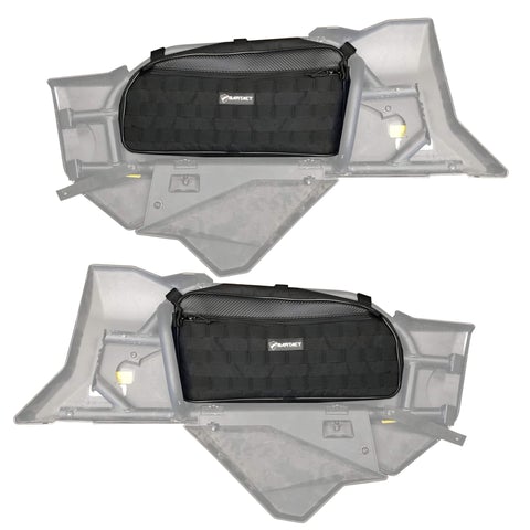 UTV Door Bags for Can-Am X3 Rear Pair Driver and Passenger with PALS/MOLLE and Padded Interior Pocket Black