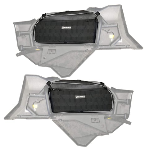 UTV Door Bags for Can-Am X3 Rear Pair Driver and Passenger with PALS/MOLLE and Padded Interior Pocket Grey